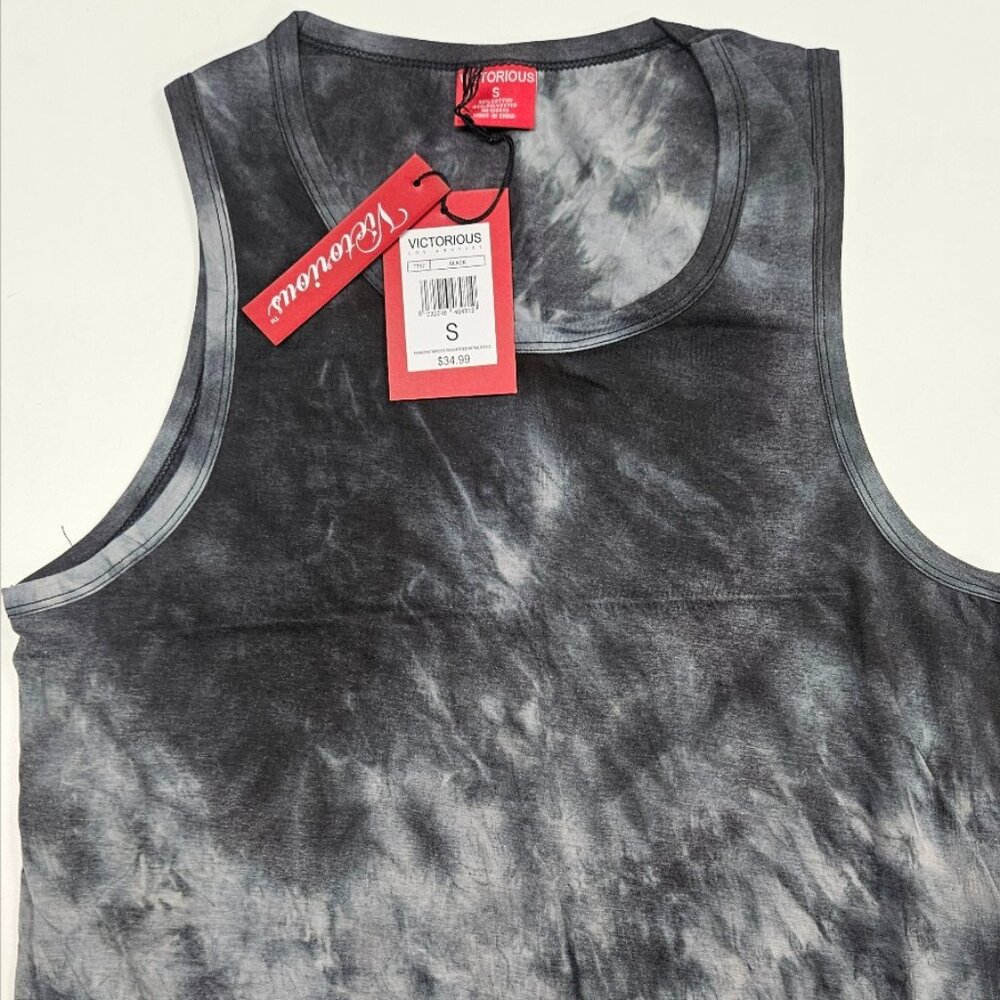 Victorious Men's Tie Dye Tank Top Black